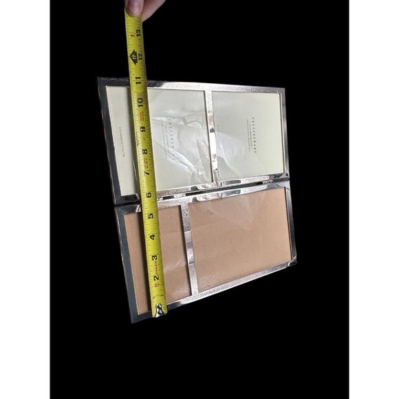 Pottery Barn Multi Opening Picture Frame Double Hinged Plated Silver Slim 10x11" - Picture 5 of 6